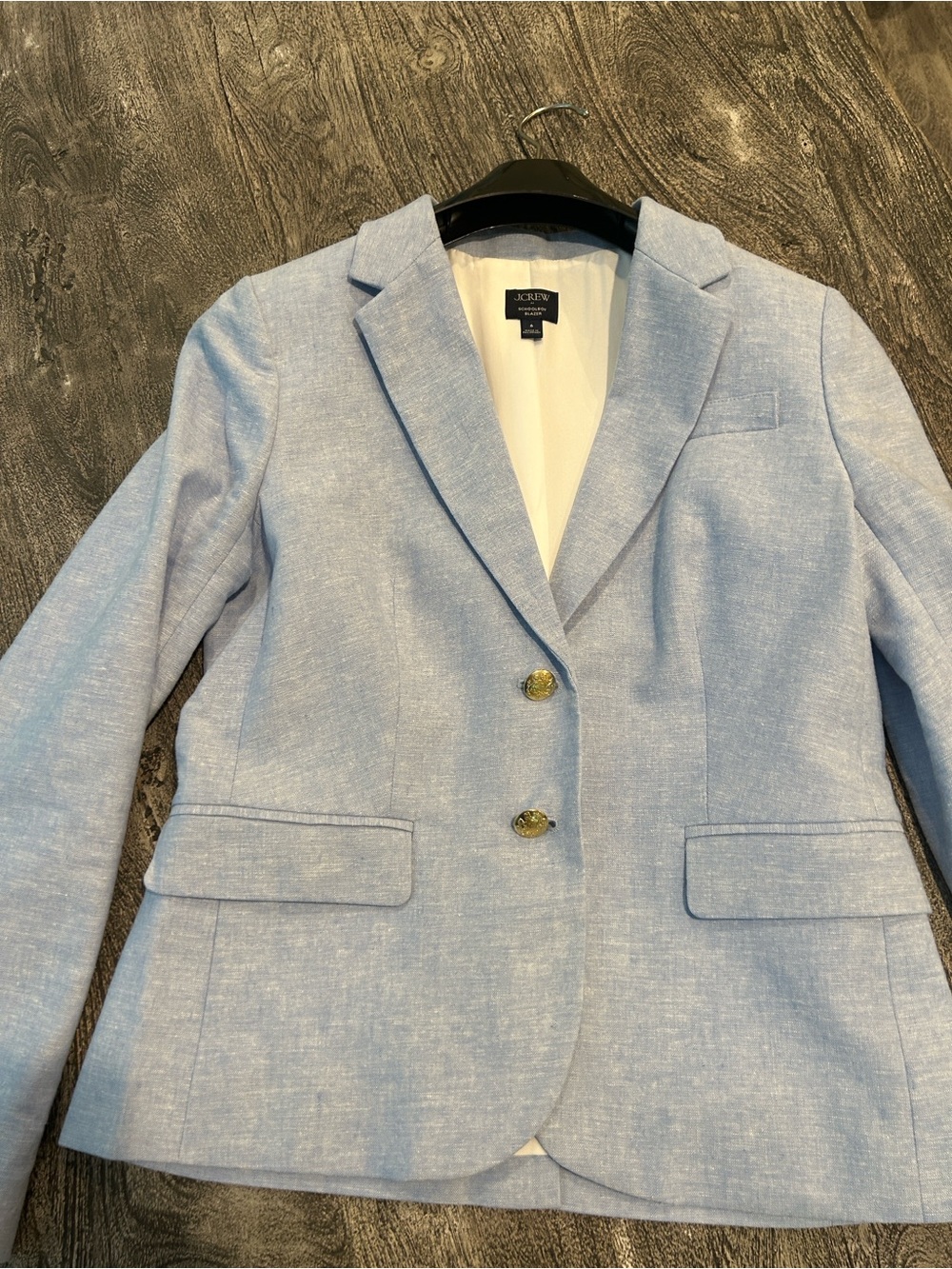 J. Crew Factory Light Blue Linen-Blend Blazer - Picture 5 of 11